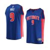 pistons nerlens noel blue fast break replica icon edition jersey