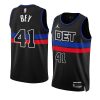 pistons saddiq bey black 2022 23statement edition swingman jersey