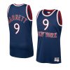 player rj barrett jersey hardwood classics navy