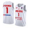 poland fiba eurobasket 2022 jaroslaw zyskowski white home jersey