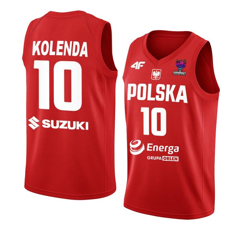 poland fiba eurobasket 2022 lukasz kolenda red away jersey