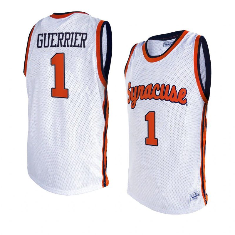 quincy guerrier original retro jersey college basketball white