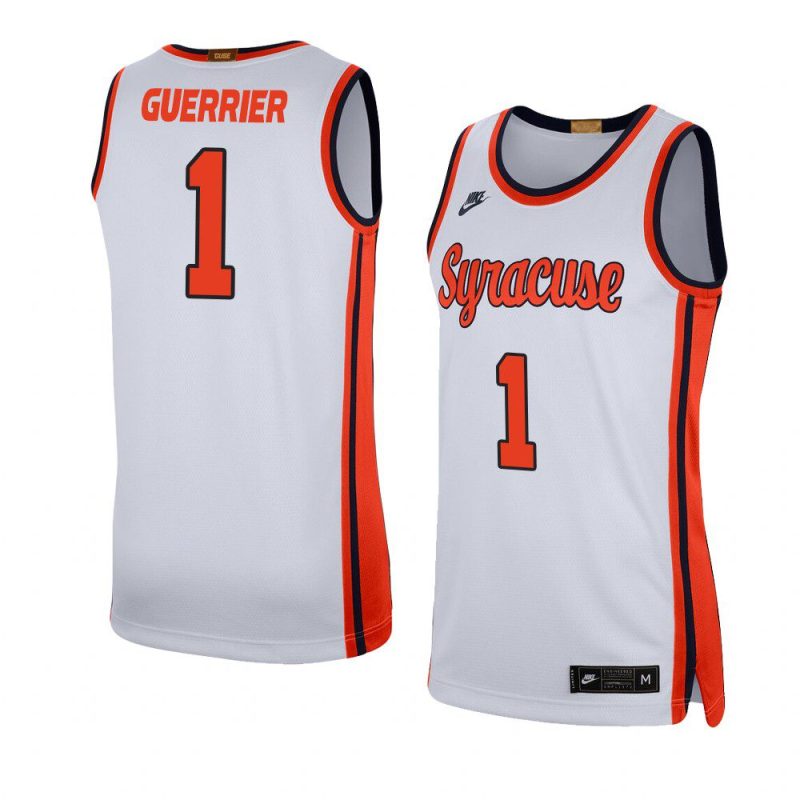 quincy guerrier swingman player jersey college basketball white