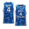 r.j. davis basketball jersey carrier classic veterans day blue 2022