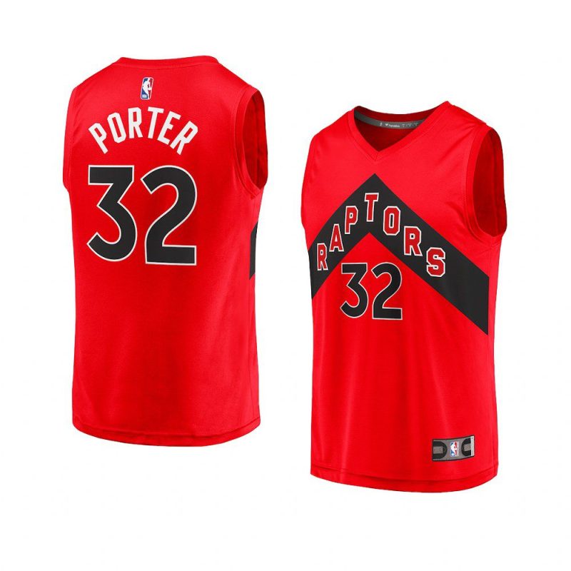 raptors otto porter jr. red fast break replica icon edition jersey