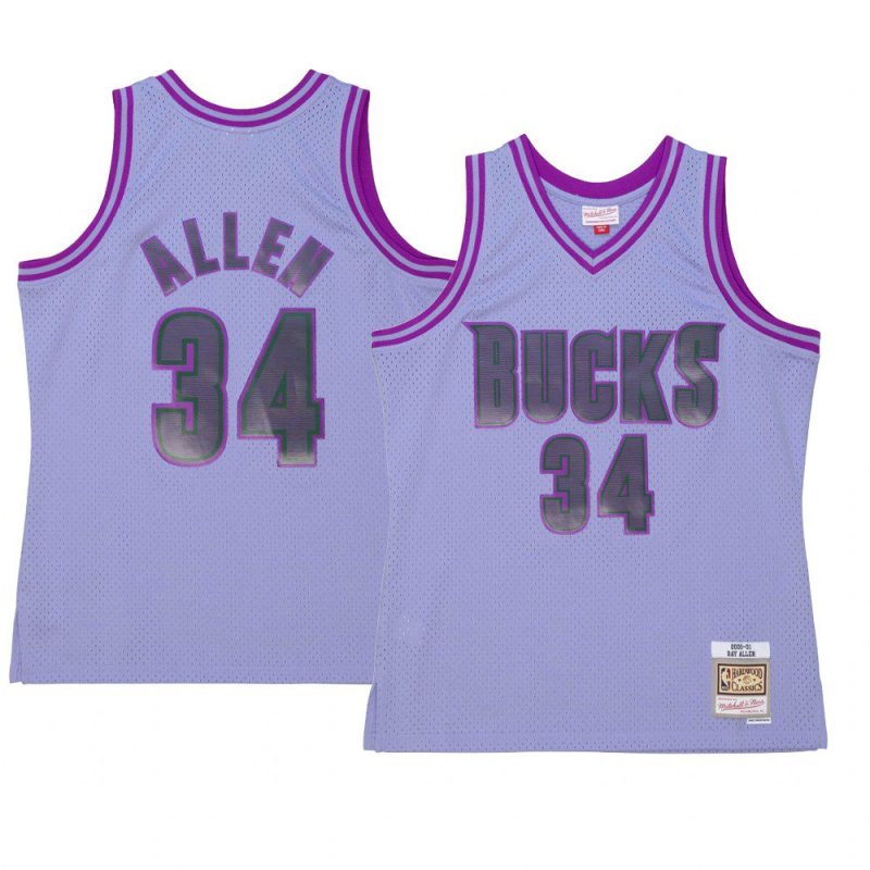 ray allen bucks jersey space knit purple 2000 01 hwc