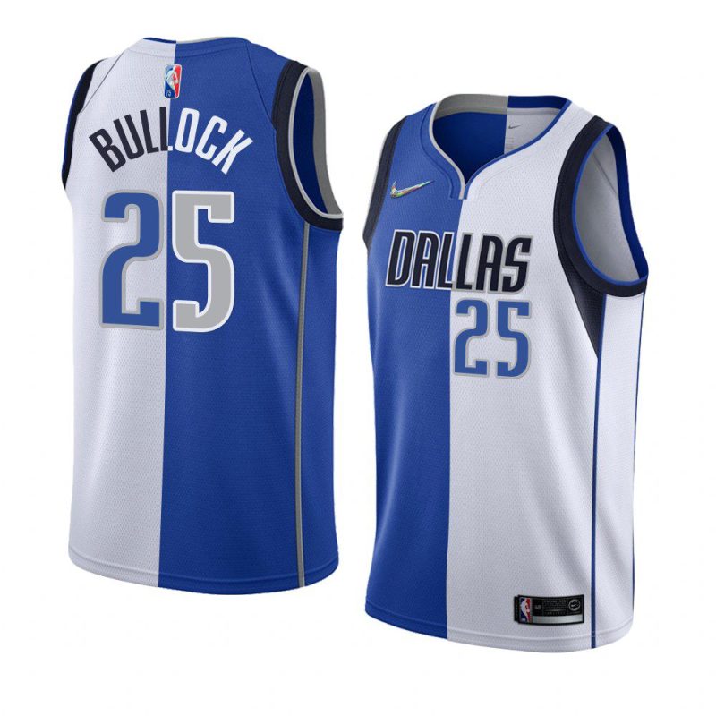 reggie bullock mavericks split edition whitejersey white