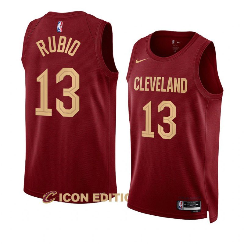 ricky rubio cavaliersjersey 2022 23icon edition wineswingman