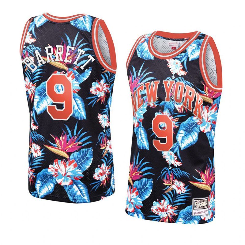 rj barrett black floral fashion jersey