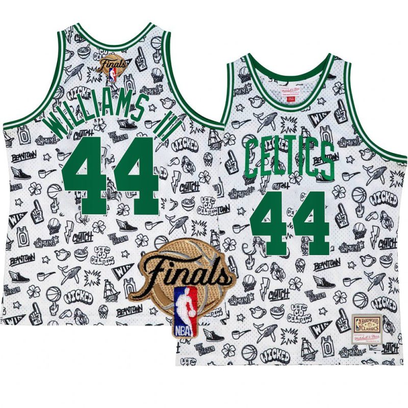 robert williams iii jersey 2022 nba finals white doodle