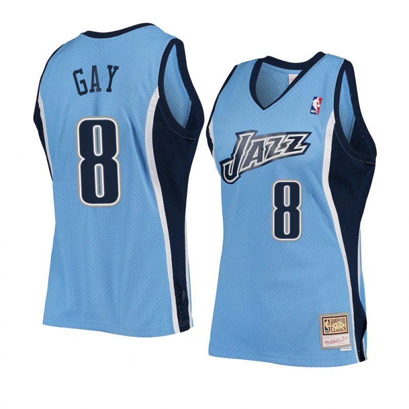 rudy gay throwback jersey hardwood classics blue