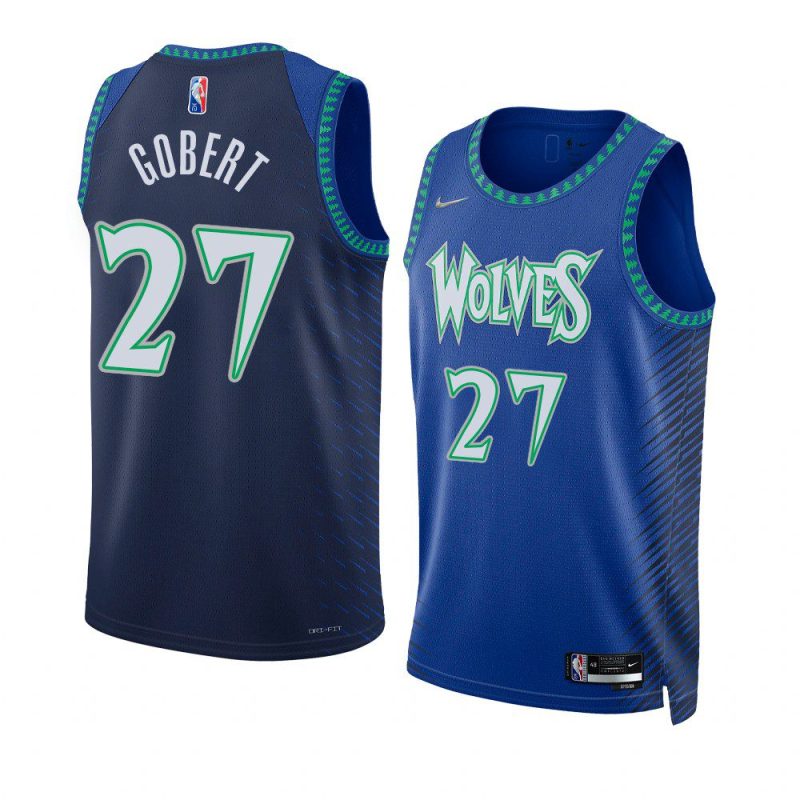 rudy gobert timberwolvesjersey city edition blue