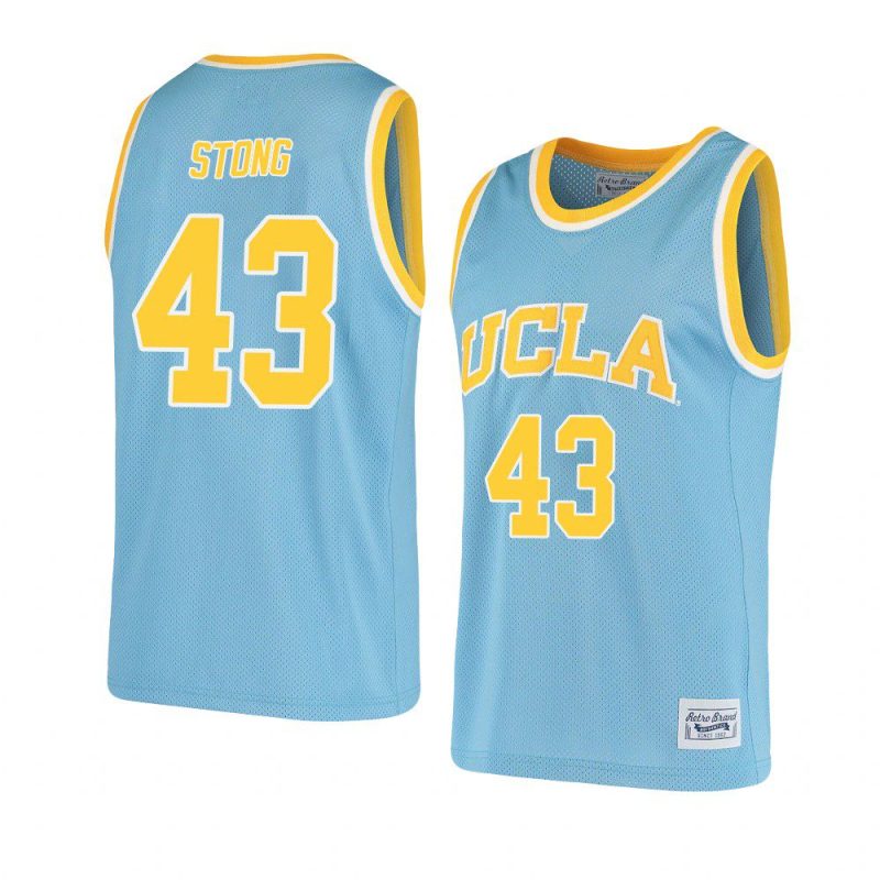 russell stong original retro jersey alumni basketball blue