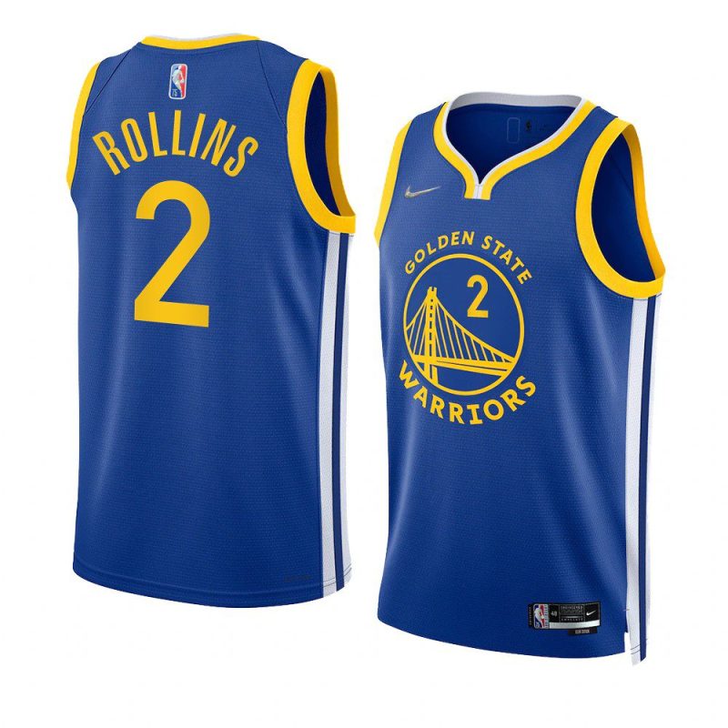 ryan rollins warriors icon edition royal 2022 nba draft jersey