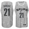 san antonio spurs 21 tim duncan city jersey grey