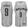 san antonio spurs 9 tony parker city jersey light grey