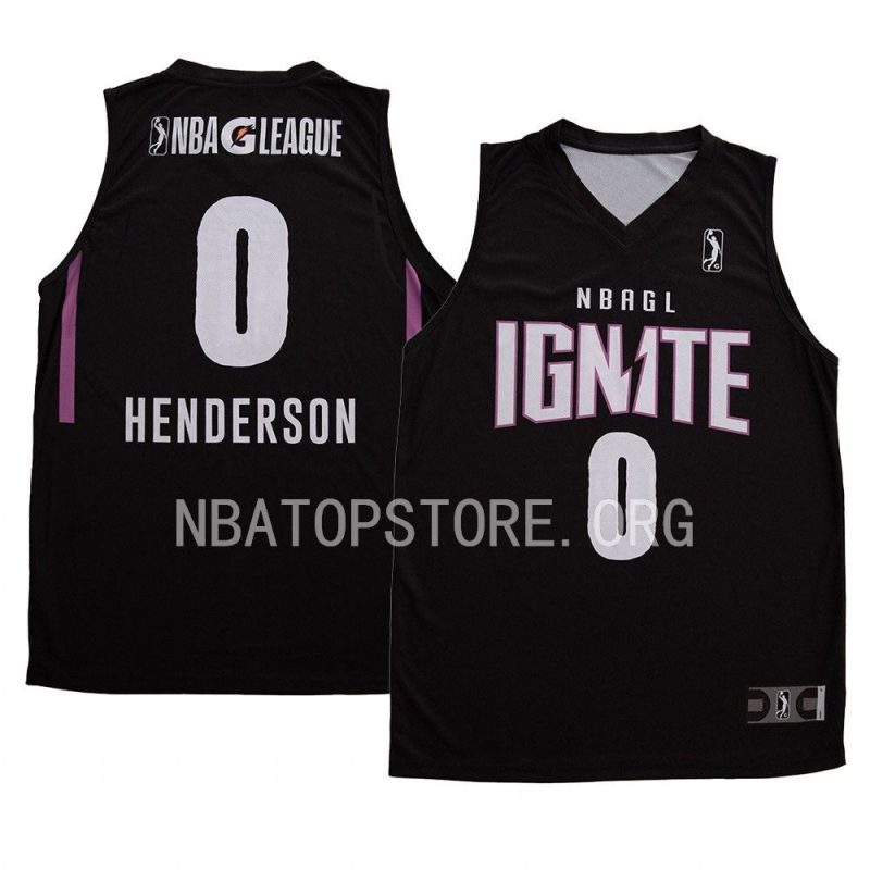 scoot henderson nba g leaguejersey 2022 23ignite blackreplica