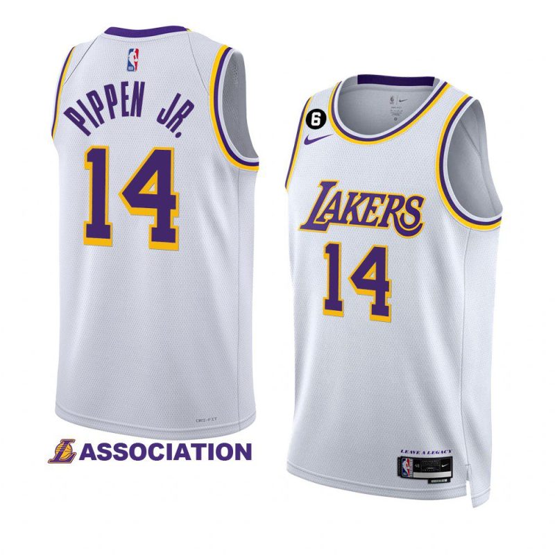 scotty pippen jr. lakersjersey 2022 23association edition whiteno.6 patch