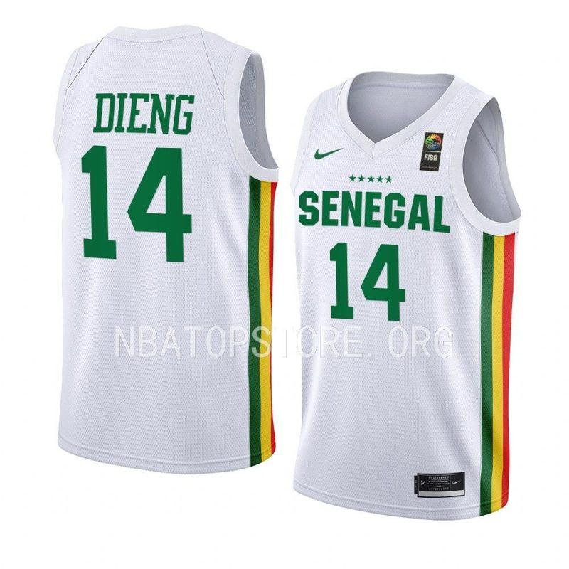 senegal fiba basketball world cup gorgui dieng white home jersey