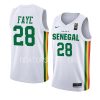 senegal fiba basketball world cup ibrahima faye white home jersey