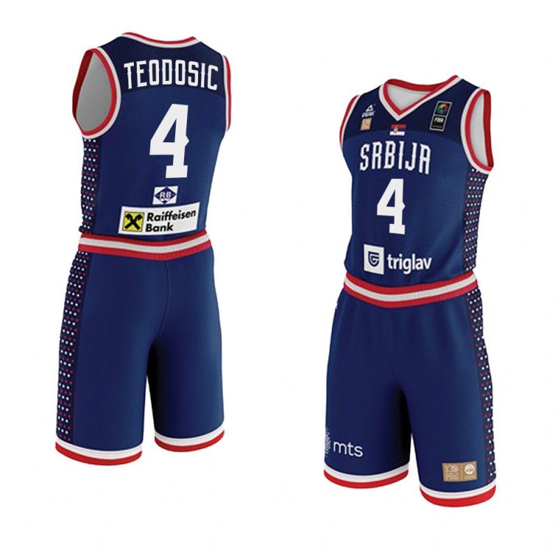 serbia 2023 fiba basketball world cup milos teodosic navy shorts set jersey