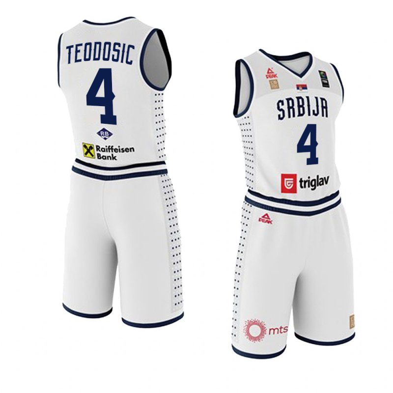 serbia 2023 fiba basketball world cup milos teodosic white shorts set jersey