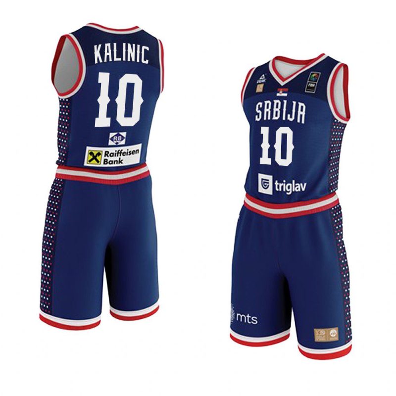 serbia 2023 fiba basketball world cup nikola kalinic navy shorts set jersey