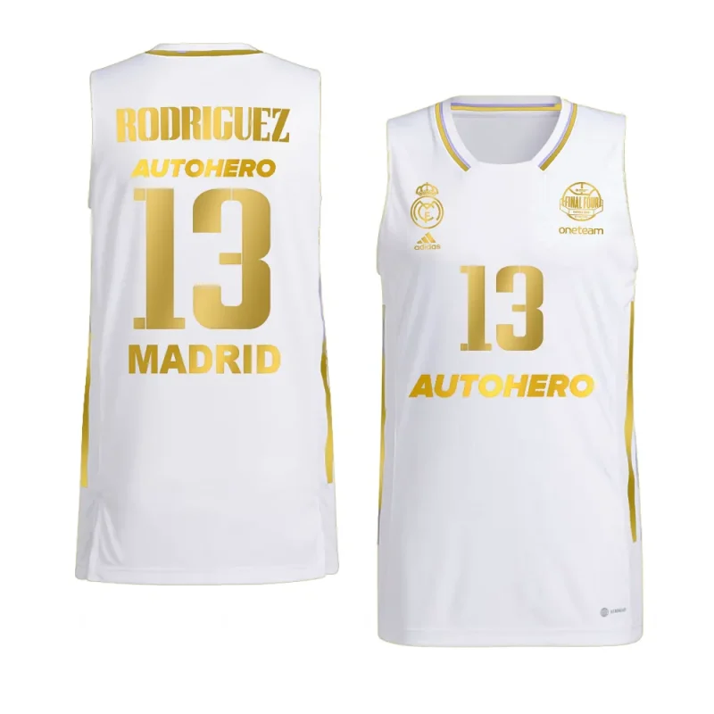 sergio rodriguez golden edition jersey euroleague champ11ons white