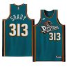 shady 2022 23pistons jersey hardwood classicsauthentic teal