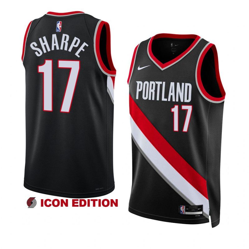 shaedon sharpe blazersjersey 2022 23icon edition blackswingman