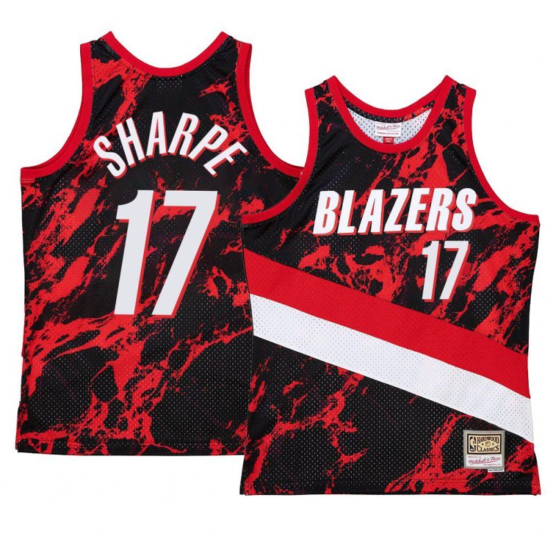 shaedon sharpe jersey marble swingman red hardwood classics