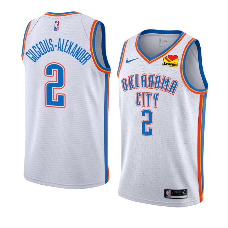 shai gilgeous alexander jersey association edition white gilgeous alexander men's