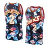 shai gilgeous alexander jersey floral fashion black hardwood classics men's