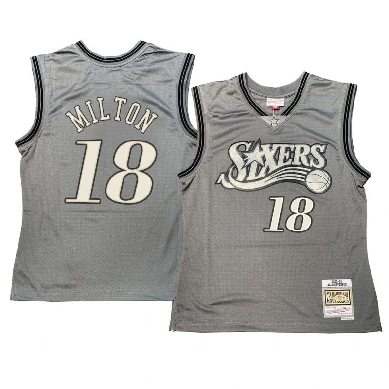 shake milton gray hardwood classics jersey