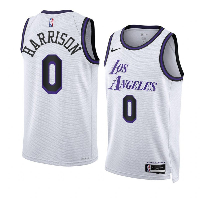 shaquille harrison lakersjersey 2022 23city edition whiteswingman