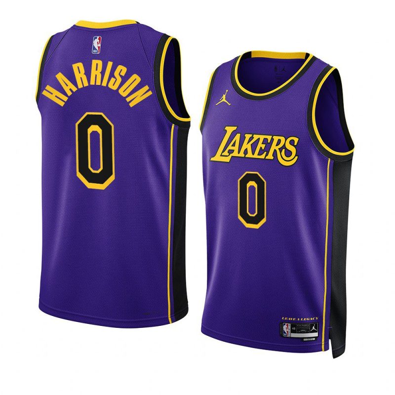 shaquille harrison lakersjersey 2022 23statement edition purpleswingman