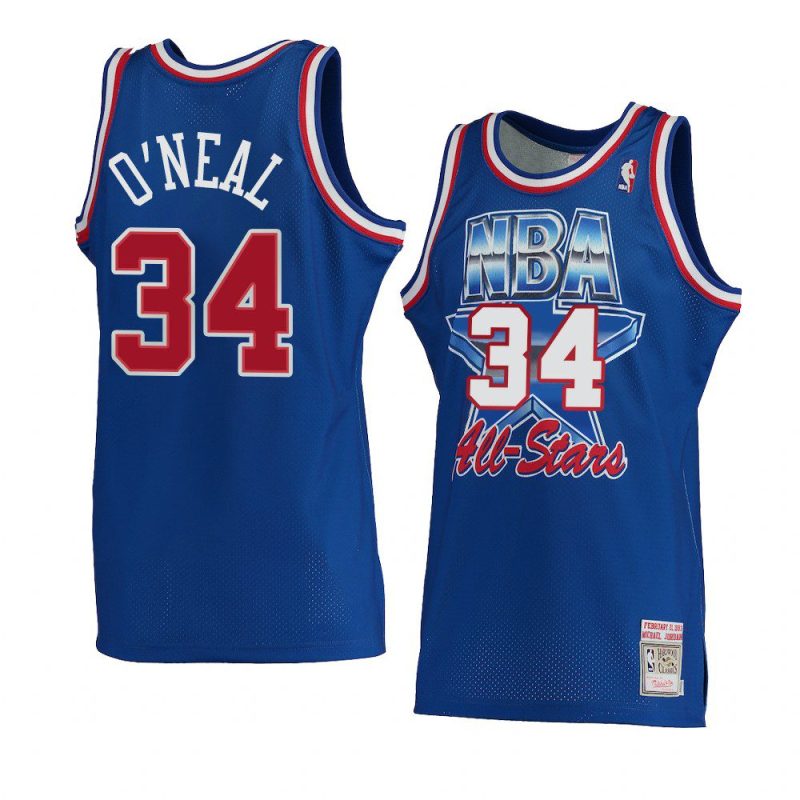 shaquille o'neal hardwood classics jersey nba all star royal