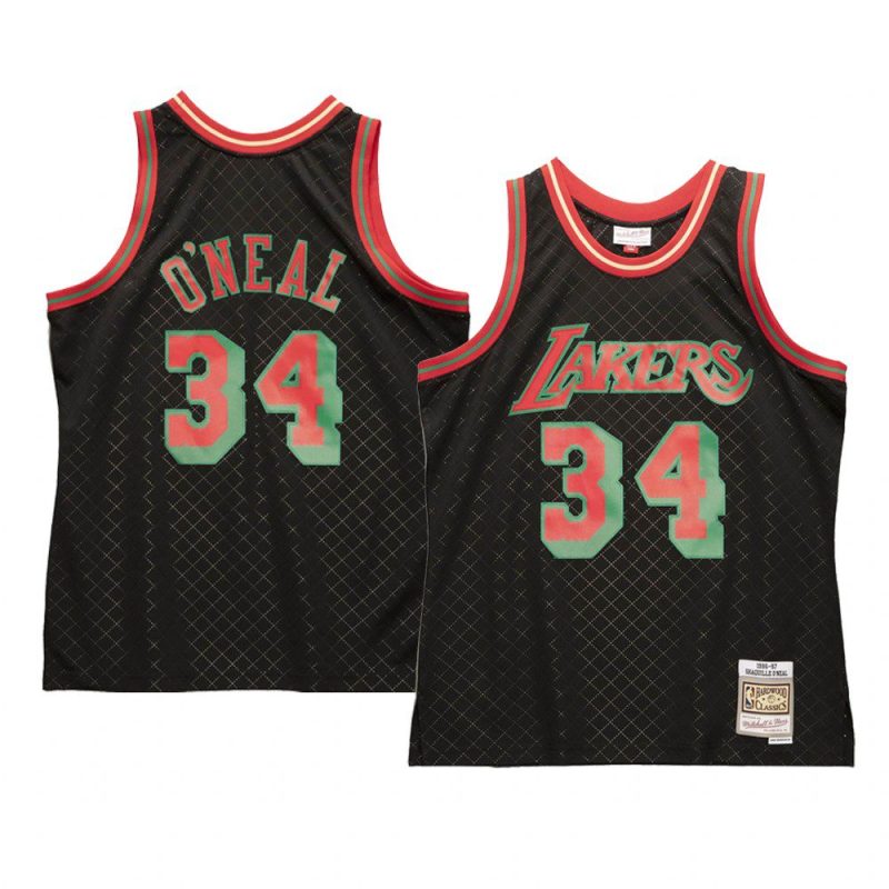 shaquille o'neal jersey neapolitan black 1996 97