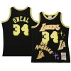 shaquille o'neal jersey sidewalk sketch black hwc swingman