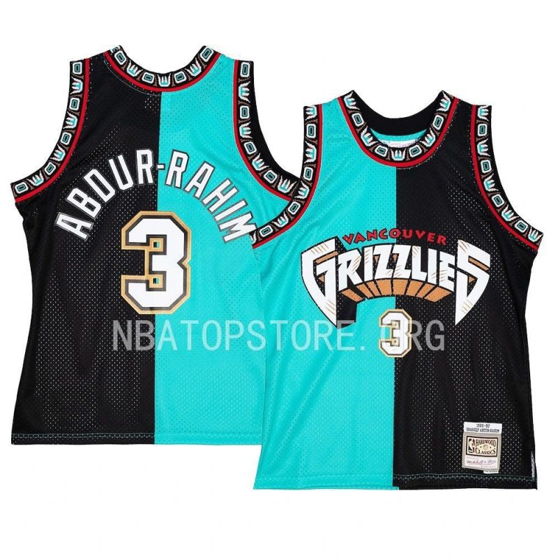 shareef abdur rahim jersey hardwood classics 1996 97 turquoise black split swingman