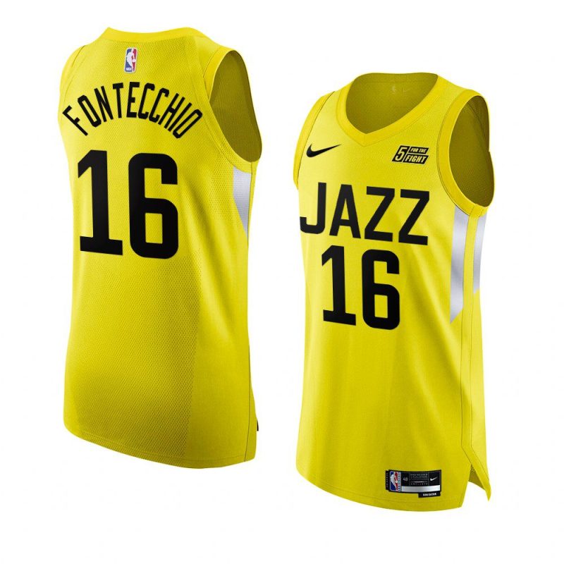 simone fontecchio 2022 23jazz jersey icon editionauthentic yellow