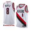 skylar mays blazersjersey 2022 23association edition whiteswingman