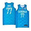 slovenija away luka doncic blue basketball jersey