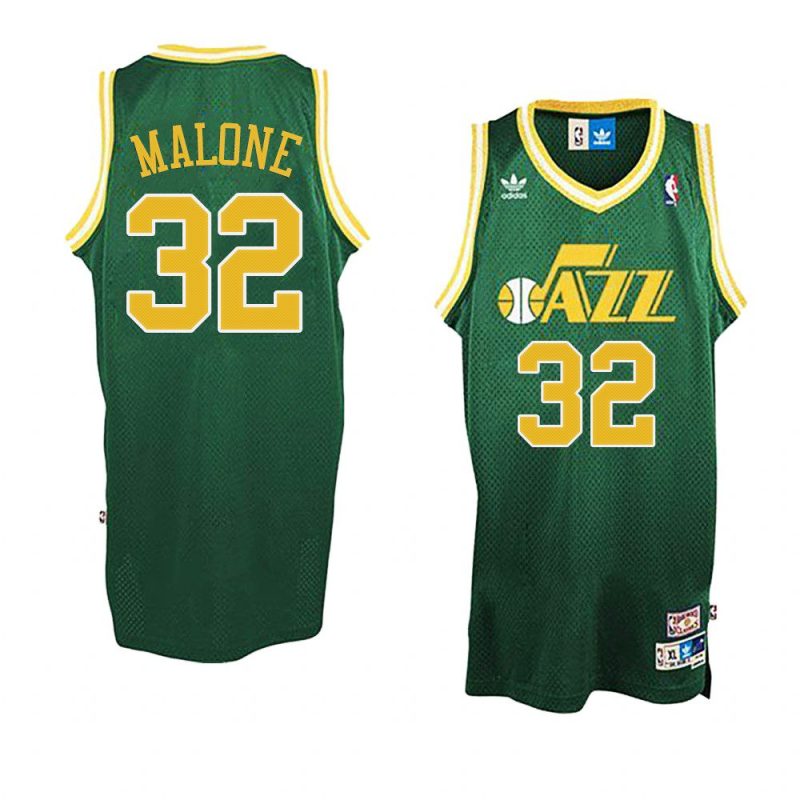 soul karl malone jersey hardwood classics green