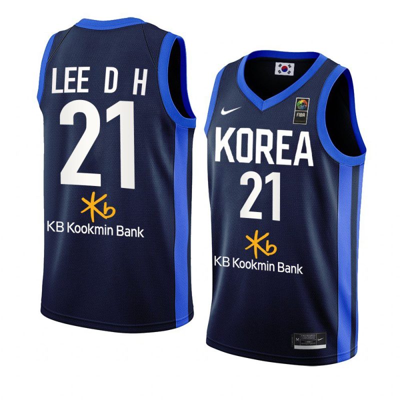 south korea 2022 fiba basketball world cup daeheon lee blue away jersey