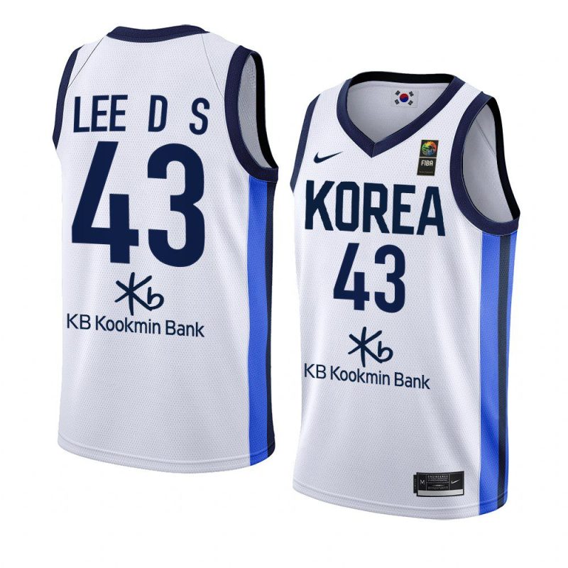 south korea 2022 fiba basketball world cup daesung lee white home jersey