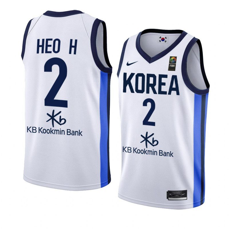 south korea 2022 fiba basketball world cup hoon heo white home jersey