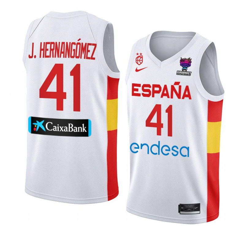 spain 2022 fiba eurobasket final juancho hernangomez white home jersey