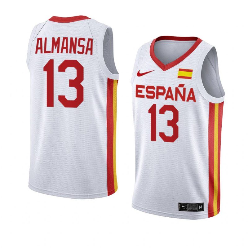 spain fiba u18 european championship 2022 izan almansa white jersey