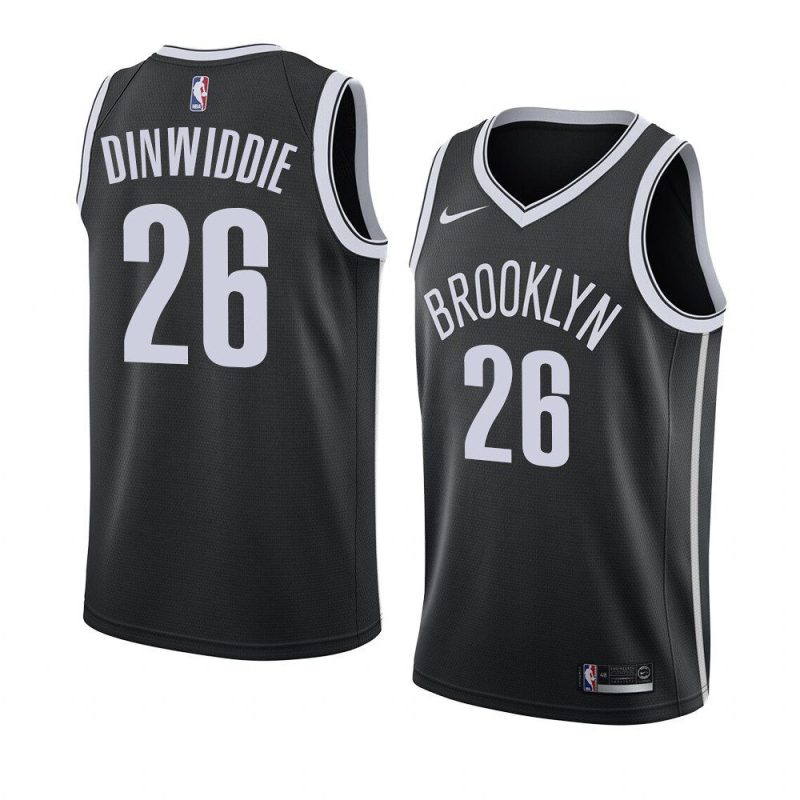 spencer dinwiddie nba nets jersey icon edition black men's 2019 20